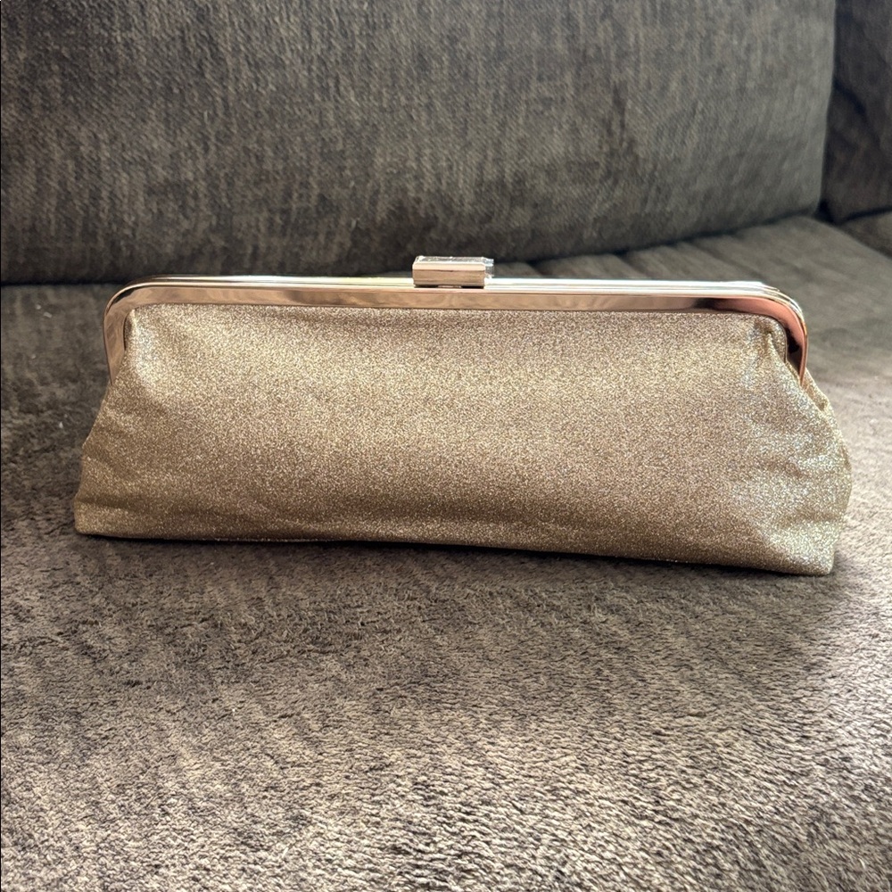 Vintage Look Gold Metallic Clutch